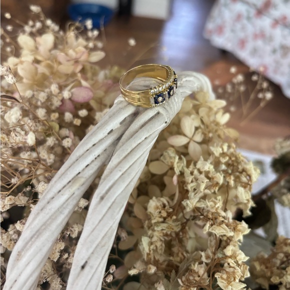 14kt diamond sapphire ring - Picture 9 of 12